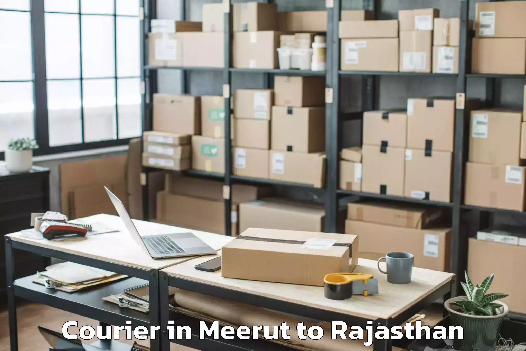 Get Meerut to Banswara Courier